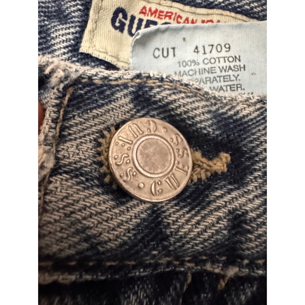 Vintage GUESS Jeans USA High Rise Mom Jeans Size 30 100% Cotton Made in USA - Picture 6 of 9